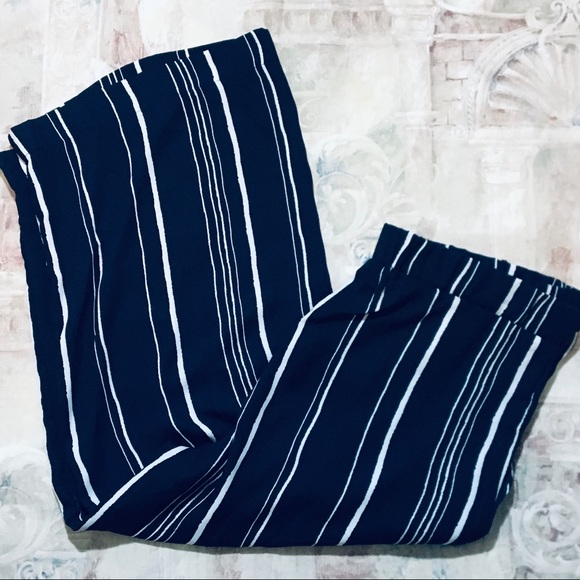 Heart Soul Blue Large Striped Pants